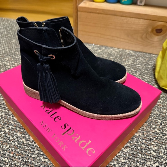 Kate Spade Black suede Ankle Booties - Picture 5 of 10